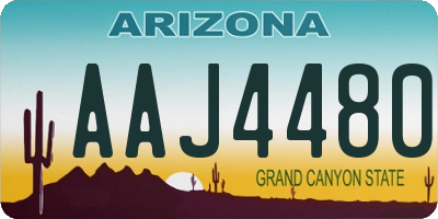 AZ license plate AAJ4480