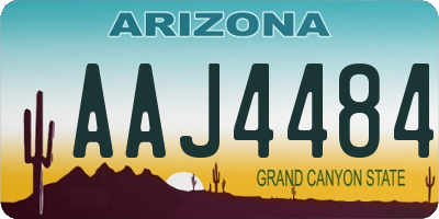 AZ license plate AAJ4484