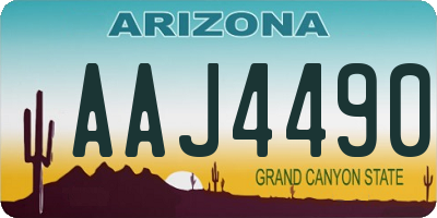 AZ license plate AAJ4490