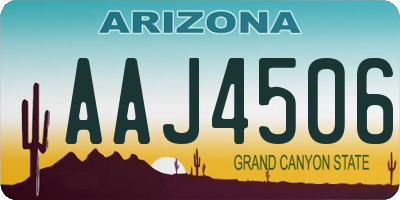 AZ license plate AAJ4506