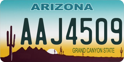 AZ license plate AAJ4509