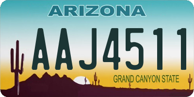 AZ license plate AAJ4511