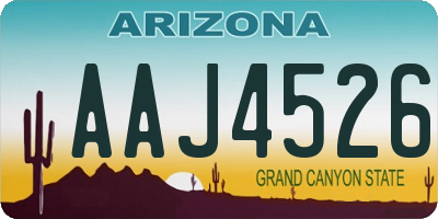 AZ license plate AAJ4526
