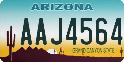 AZ license plate AAJ4564
