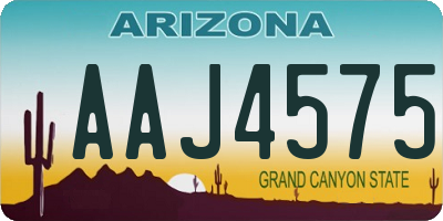 AZ license plate AAJ4575