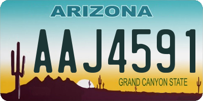 AZ license plate AAJ4591