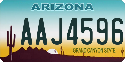 AZ license plate AAJ4596