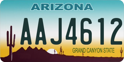 AZ license plate AAJ4612