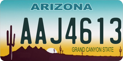 AZ license plate AAJ4613
