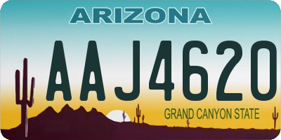 AZ license plate AAJ4620