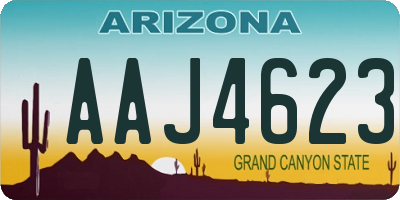 AZ license plate AAJ4623