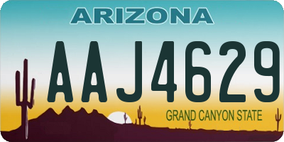 AZ license plate AAJ4629