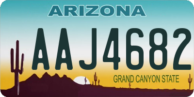 AZ license plate AAJ4682