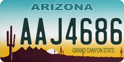 AZ license plate AAJ4686