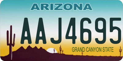 AZ license plate AAJ4695