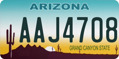 AZ license plate AAJ4708