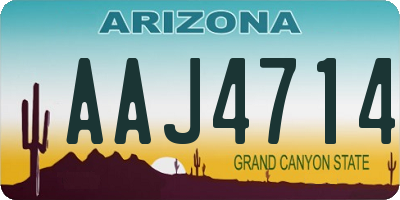 AZ license plate AAJ4714