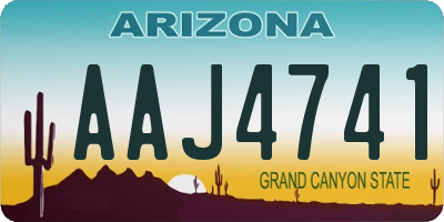 AZ license plate AAJ4741