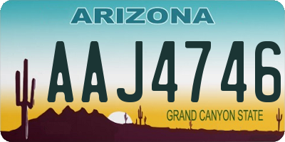 AZ license plate AAJ4746