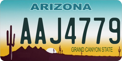 AZ license plate AAJ4779