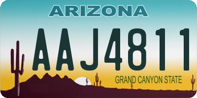 AZ license plate AAJ4811