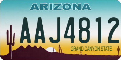 AZ license plate AAJ4812