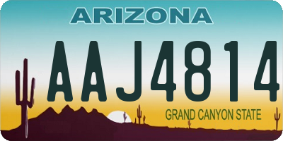 AZ license plate AAJ4814