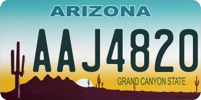 AZ license plate AAJ4820