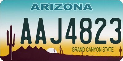 AZ license plate AAJ4823