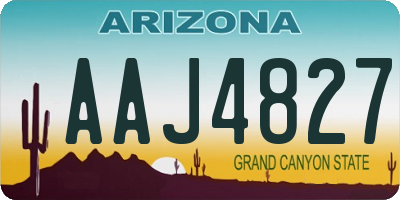 AZ license plate AAJ4827