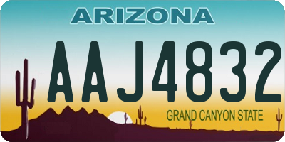 AZ license plate AAJ4832