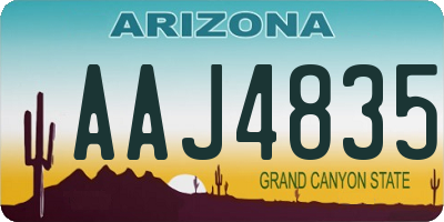 AZ license plate AAJ4835