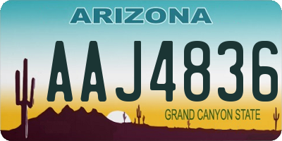 AZ license plate AAJ4836
