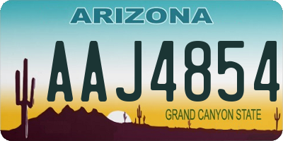AZ license plate AAJ4854