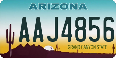 AZ license plate AAJ4856