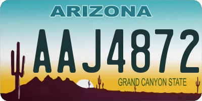 AZ license plate AAJ4872