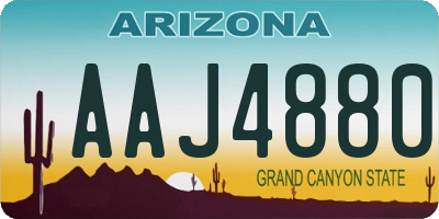 AZ license plate AAJ4880