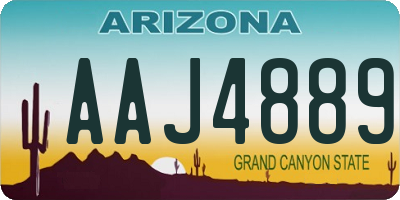 AZ license plate AAJ4889