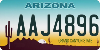 AZ license plate AAJ4896