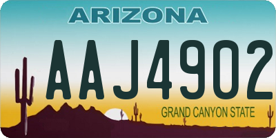 AZ license plate AAJ4902