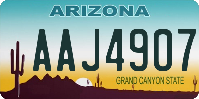 AZ license plate AAJ4907