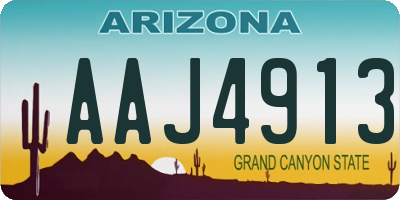AZ license plate AAJ4913