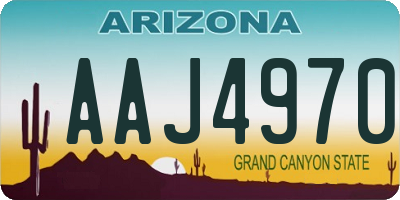AZ license plate AAJ4970