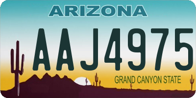 AZ license plate AAJ4975