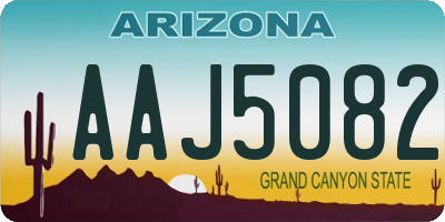AZ license plate AAJ5082