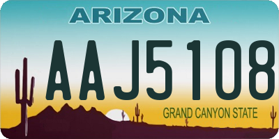 AZ license plate AAJ5108