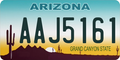 AZ license plate AAJ5161