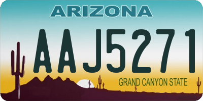 AZ license plate AAJ5271