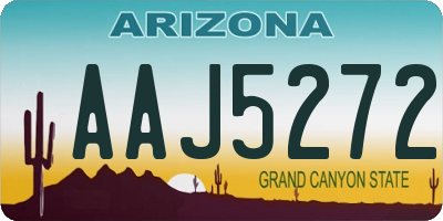 AZ license plate AAJ5272