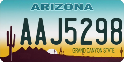 AZ license plate AAJ5298